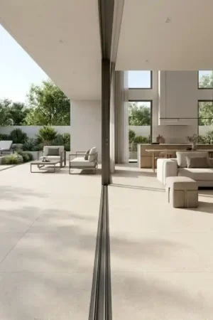 Carrelage Effet pierre KYOTO IVORY 120x120 cm Bon Marché